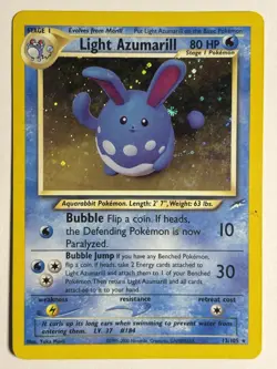 2000 Pokemon Light Azumarill 13/105 - Neo Destiny - Holo Rare - Image 1