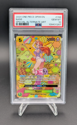 Nami 2024 One Piece OP09 English Special Alternate Art #106 PSA 10 Gem Mint - Image 1