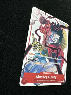 One Piece Monkey.D.Luffy ST01-012 3rd Anniversary Rush 6000 Power 5 Cost - Image 2