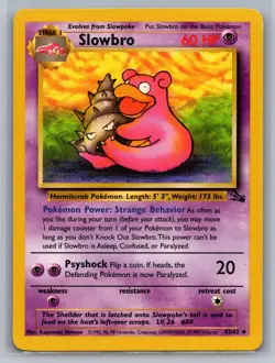Slowbro Fossil #43/62 Uncommon Pokemon Card - Image 1