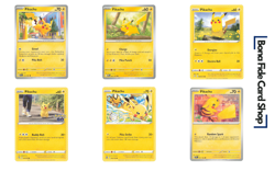 Pikachu Card Lot 6 Pokemon Cards Collection Set TCG NM - Image 1