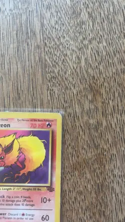 Pokemon TCG Flareon Card 19/64 Jungle Set Non-Holo Rare - Image 4