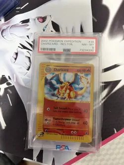 PSA 8 Charizard 39/165 Reverse Holo Expedition 2002 Pokemon Card E-Reader WOTC - Image 1