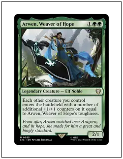 1x Arwen, Weaver of Hope, Lord of the Rings Commander, Magic MTG NM - Image 1