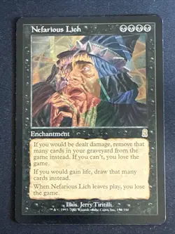 1x Nefarious Lich (153) Odyssey LP MTG Magic the Gathering x1 MKE - Image 1