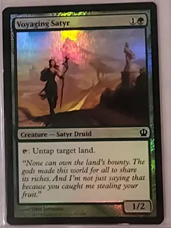 MtG Voyaging Satyr Theros Foil - Image 1