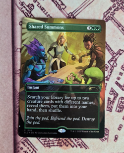 MTG Foil Shared Summons Borderless Extended Festival in a Box Secret Lair NM - Image 1