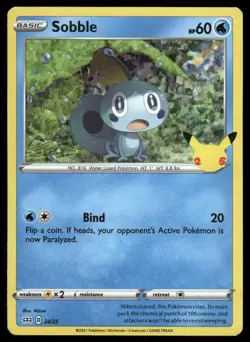 Sobble 024/025 Promo McDonald's 25th Anniversary Promos Pokemon Holo LP - Image 1