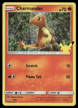 Charmander 009/025 Promo McDonald's 25th Anniversary Promos Pokemon Holo LP - Image 1