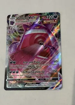 Pokemon Gengar VMAX 157/264 Fusion Strike Ultra Rare Holo Single Strike 320 HP - Image 1