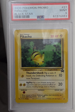 Pokemon Pikachu Black Star Promo #27 PSA 9 2000 Wizards of the Coast - Image 1