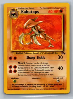 Kabutops (24) Fossil #24/62 Rare Pokemon Card - Image 1