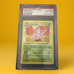 1999 POKEMON BASE SET 1ST EDITION #37 NIDORINO PSA 10 SHADOWLESS - Image 1