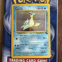 Pokemon TCG Lapras Fossil 10/62 Holo 1999-2000 Wizards Base Set Copyright... - Image 1