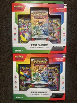 Pokemon TCG First Partner Illustration Collection Box Series 1 (Lot of 2) - New - Image 1