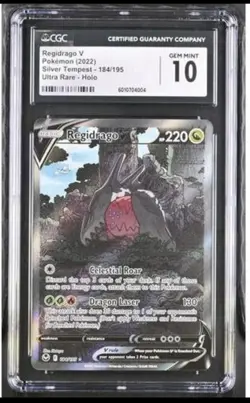 Regidrago V (Alternate Full Art) 184/195 Silver Tempest CGC 10 Pokemon - Image 1