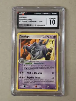 Dusclops 17/100 -EX Crystal Guardians CGC GEM MINT 10- Pokemon TCG 2006 Vintage - Image 1