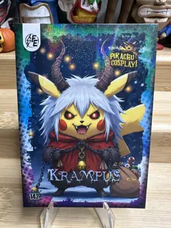 Krampus (Pikachu) #142 Galaxy Holo Pokemon Pikachu Cosplay - Image 1