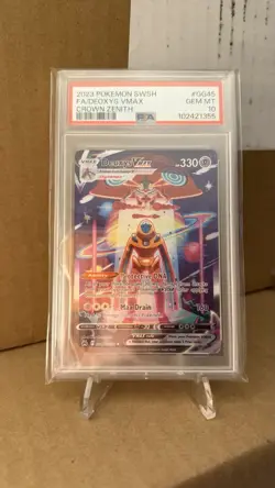 Pokemon TCG Deoxys VMAX English Crown Zenith GG45/GG70 PSA 10 Gem Mint - Image 1