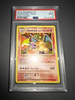 2016 Pokemon XY Evolutions Charizard Holo PSA 9 Mint #11 Englisch - Image 1