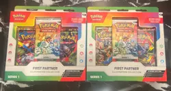 Pokemon First Partner Illustration Collection Sealed Series 1 Lot of (2) Boxes - Image 1