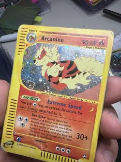 SWIRL 2003 Aquapolis Arcanine Holo Foil Rare H2/H32 WOTC E-Reader Series Pokemon - Image 3