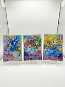 Pokemon TCG First Partner Illustration Collection Series 1 Gen 7 Alola Starters - Image 1