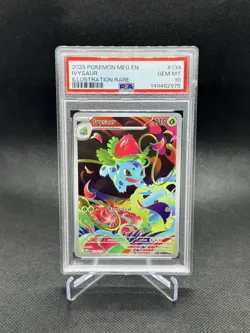 Pokemon TCG Ivysaur Illustration Rare Mega Evolution 134/132 PSA 10 - Image 1