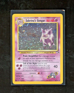 SWIRL 2000 Pokemon Gym Heroes Sabrina's Gengar 14/132 Holo Foil Rare - Image 1