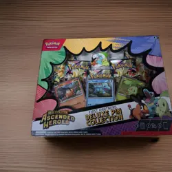 Pokemon Ascended Heroes Deluxe Pin Collection Kit - Tepig, Totodile, Chikorita - Image 1