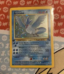 Pokemon TCG Articuno 1st Edition Holo Rare Fossil 2/62 NM Pack Fresh - Image 1