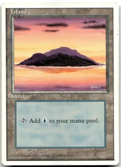 MTG Island (A) L Fourth Edition 179 MP - Image 1