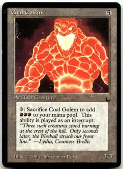 MTG Coal Golem U The Dark MP - Image 1