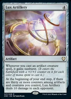 NM-Mint, English MTG Regular Lux Artillery Commander: Phyrexia: All Will Be One - Image 1