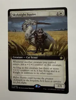 Skyknight Squire Extended Art Regular - Foundations MTG-NM - Image 1
