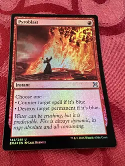 Magic the Gathering: Pyroblast Eternal Masters Foil NM 142/249 - Image 1