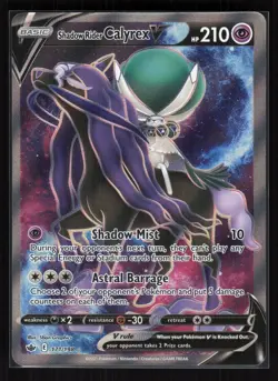 Shadow Rider Calyrex V Full Art Ultra Rare Pokemon Chilling Reign 171/198 NM - Image 1