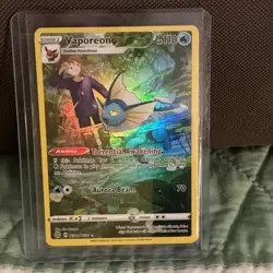 Pokemon TCG Brilliant Stars Pokemon Vaporeon Vaporeon Secret Rare Holo Gary Oak - Image 1
