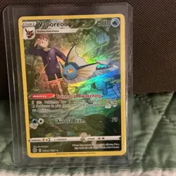 Pokemon TCG Brilliant Stars Pokemon Vaporeon Vaporeon Secret Rare Holo Gary Oak - Image 3