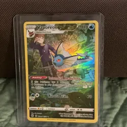 Pokemon TCG Brilliant Stars Pokemon Vaporeon Vaporeon Secret Rare Holo Gary Oak - Image 4