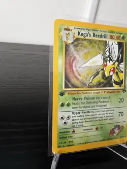Koga’s Beedrill 9/132 Pokemon TCG Gym Challenge 1st Edition Holo WOTC - Image 2