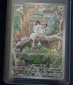 Meowth 106/094 Phantasmal Flames Pokemon Illustration Rare - Image 1