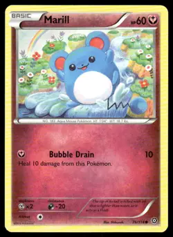 Marill 76/114 Common Steam Siege Pokemon Near Mint - Image 1