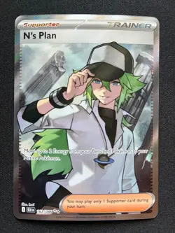 N's Plan 163/086 Ultra Rare Black Bolt Pokemon Holo - Image 1