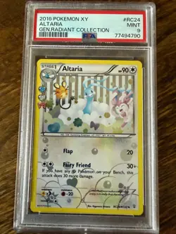 PSA MINT 9 2016 Pokemon ALTARIA XY #RC 24 Radiant Collection - Image 1