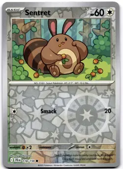 Sentret Reverse Holo Common SV09: Journey Together 118/159 NM Pokemon - Image 1