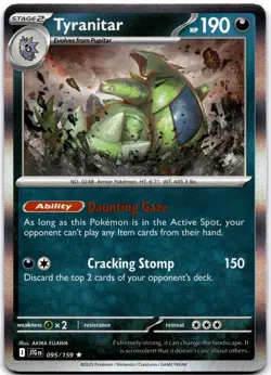 Tyranitar Rare SV09: Journey Together 095/159 NM Pokemon - Image 1