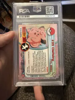 2000 Topps Chrome Pokemon #35 Clefairy TV Animation Edition Tenko PSA 9 - Image 2