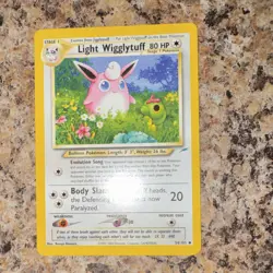 Pokemon TCG Light Wigglytuff Neo Destiny 54/105 80 HP Uncommon Stage 1 Unlimited - Image 1