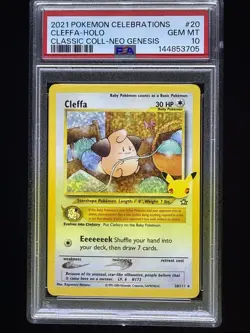 2021 POKEMON CELEBRATIONS CLASSIC COLL #20 CLEFFA-HOLO PSA 10 - Image 1
